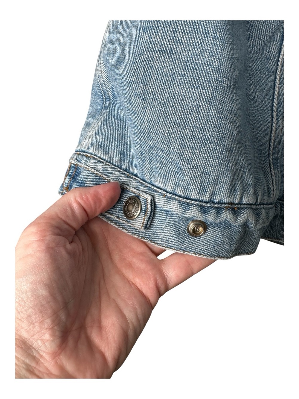 Vintage Lauren Ralph Lauren Blue Denim Vest Sherpa Lined Size 1X Western Preppy - Picture 11 of 14